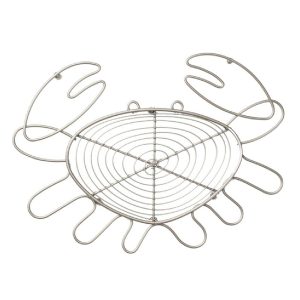 Trivet: 1 x 31.5cm x 23.5cm Ocean Crab Trivet, Satin Grey