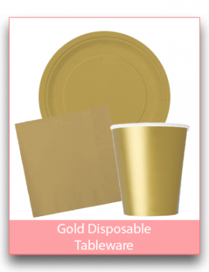 Gold Disposable Tableware