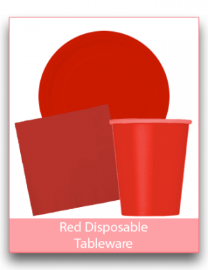 Red Disposable Tableware