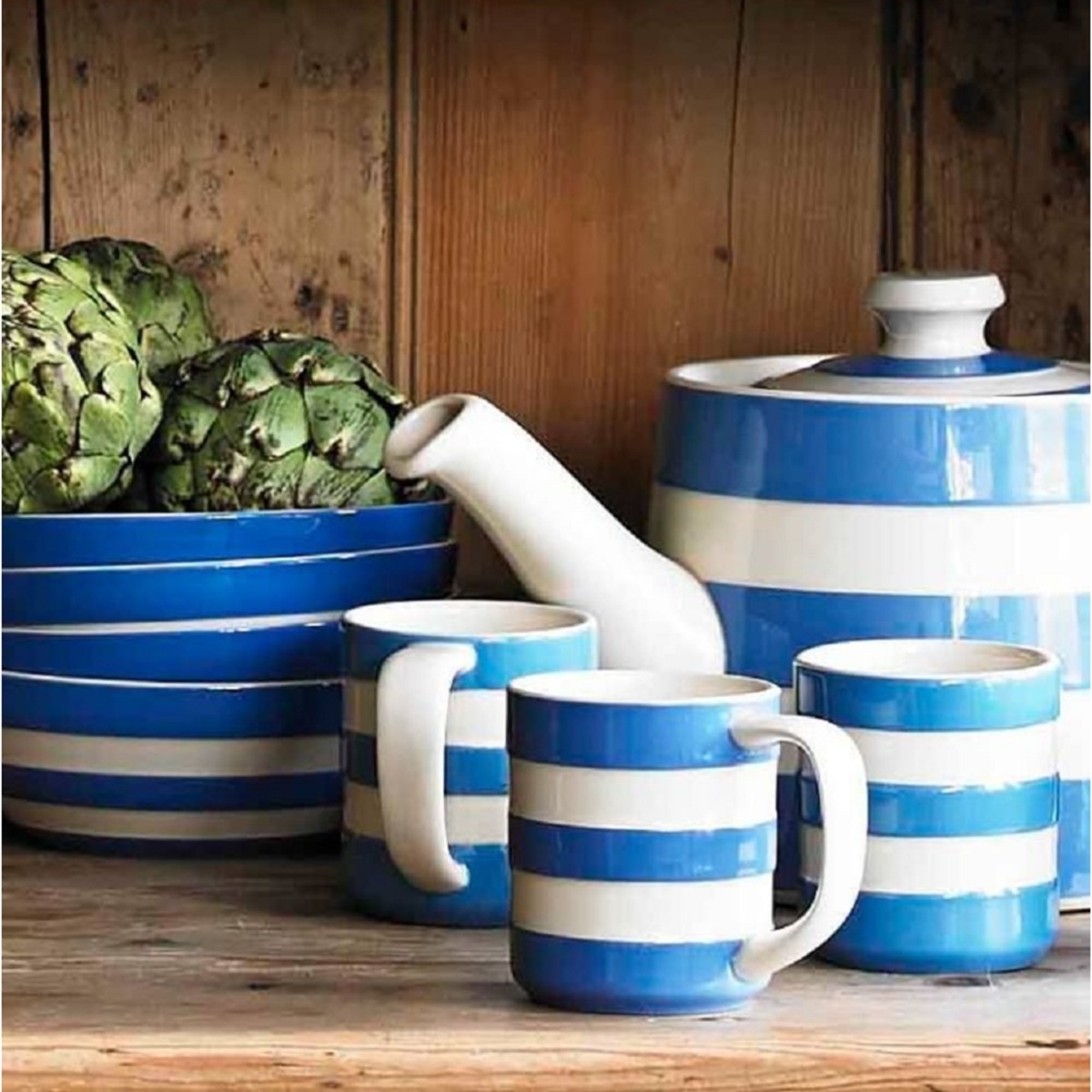 Mug: 1 x 280ml / 10oz Cornishware Blue Mug, Ceramic - Image 3