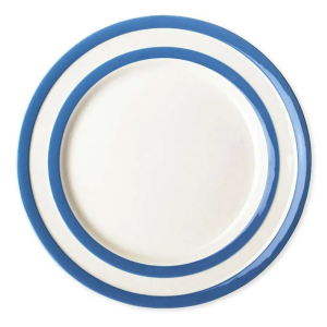 Lunch Plate: 1 x 25cm Cornishware Blue Lunch Plate, Ceramic