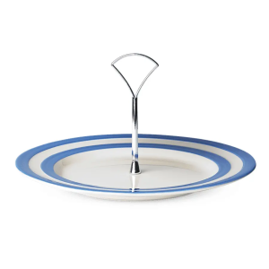 Cake Stand: 25cm Cornishware Blue Cake Stand, Ceramic