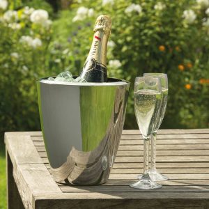 Bottle Cooler: Polished Champagne Bucket, Stainless Steel