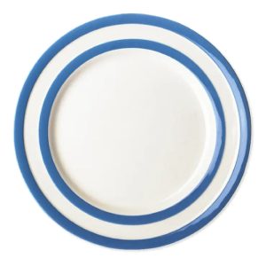 Breakfast/Salad Plate: 1 x 22cm Cornishware Blue Breakfast Plate, Ceramic