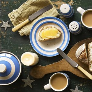 Butter Dish: Cornishware Blue, Ceramic