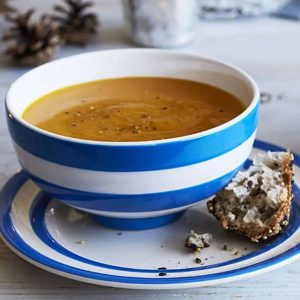 Soup Bowl: 13cm Cornishware Blue Soup Bowl, Ceramic