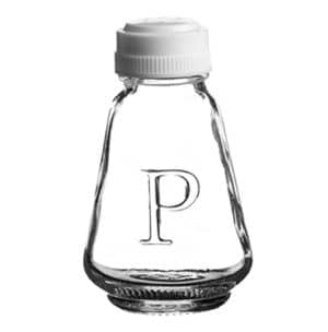 Pepper Shaker: 8cm Glass Shaker, Pepper