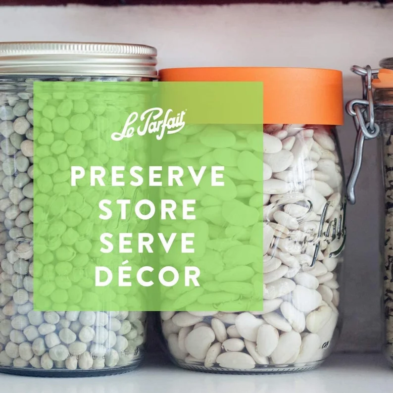 Preserve/Storage Jars: Le Parfait Orange Top Jars, 1 Litre, 2 Litre and 3 Litre