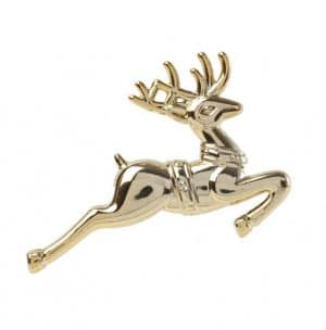 Christmas Cake Topper: Gold Deer, Plastic