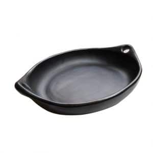 Saute Dish: 0.6 Litre Tierra Negra Oval Sauté Dish, Fired Clay