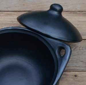Casserole: 2 Litre Deep Round Casserole, Fired Clay