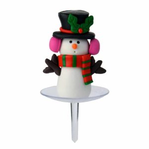 Cake Topper: 1 x Claydough Snowman Pick