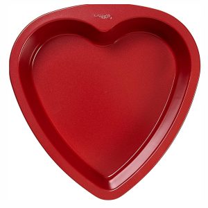 Cake Tin: 28cm Red Heart Shaped Cake Tin, Non Stick