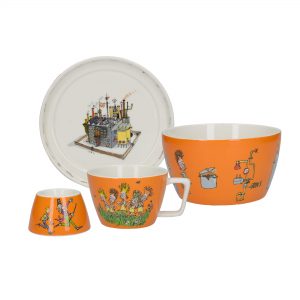Child's Meal Time Set: 4 Piece Roald Dahl Charlie and the Chocolate Factory Set, Ceramic