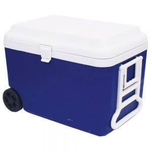 Cool Box: 50 Litre, Blue on Wheels