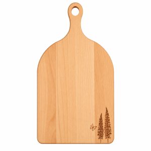 Chopping Board: 39.5cm x 21cm Cottage Garden Paddle, Beech Wood