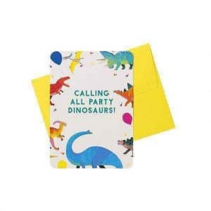 Party Invitations: 8 x Dinosaur Party Invites