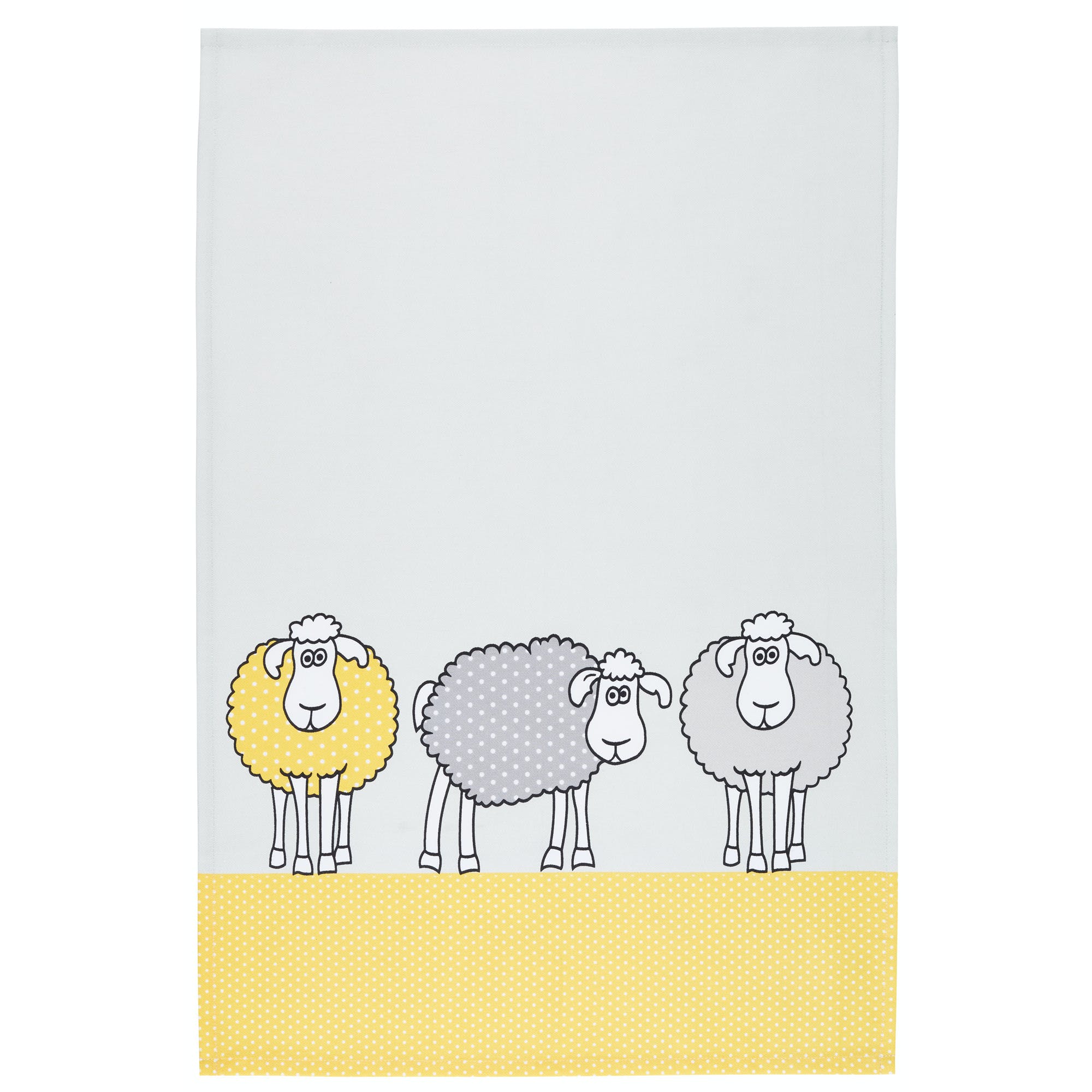 Tea Towels: 2 x Yellow Sheep Tea Towels, 100% Cotton - The Big Kitchen ...