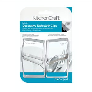 Table Cloth Clips: 4 x Leaf Clips, Stainless Steel