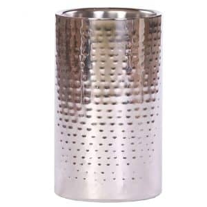 Bottle Cooler: Wine Cooler, Hammered Stainless Steel