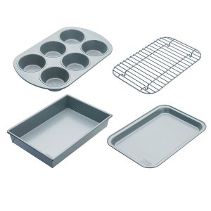 Baking Tin Set: Set of 4 Chicago Metallic Baking Tins, Non-Stick
