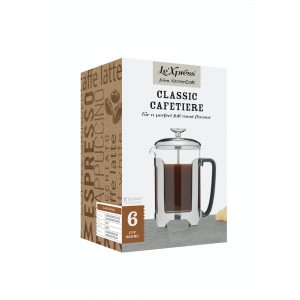 Cafetiere: 8 Cup Le’Xpress Glass Cafetiere