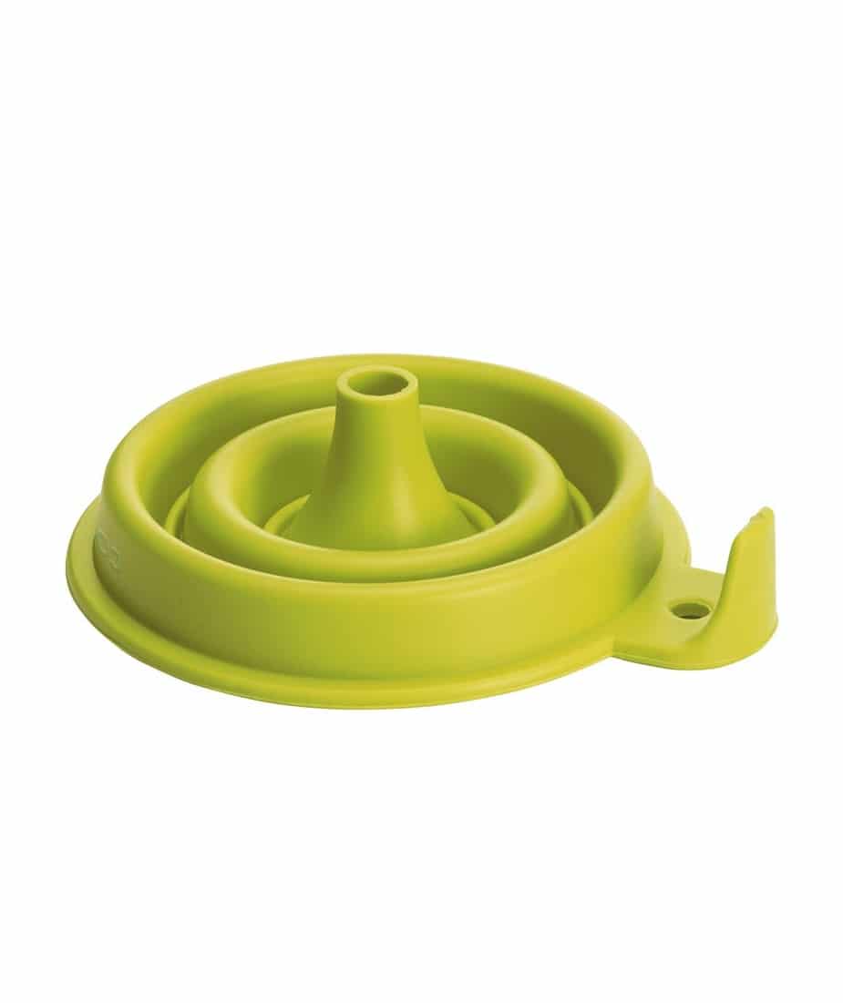 2 Pieces Sizes & Colors Portable Mini Kitchen Silicone Collapsible Funnel green+BLUE 