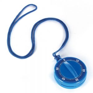 Kitchen Timer: 60 Minute Kitchen Timer with Neck Cord and Magnet, Blue, Digital Electrical
