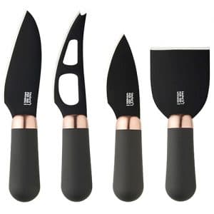 Cheese Knife Set: 4 Piece Brooklyn Cheese Knife Set, Copper Bolstered