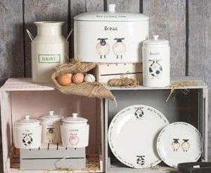Back to Front Range: Durable tableware featuring the front and back of popular farm animals.