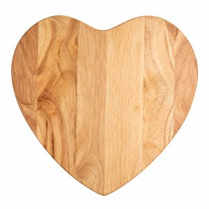 Chopping Board: 28cm Heart Shaped Board, Hevea Wood