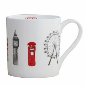 Mug: 1 x 340ml London Skyline Mug, Porcelain
