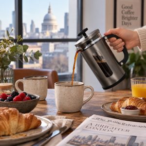Cafetiere: 3 Cup La Cafetiere Edited Pisa Coffee Press, Gun Metal Grey