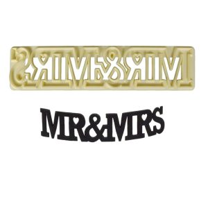 Cutter: Curved Words Cutter 'Mr & Mrs', Plastic