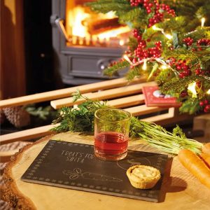 Serving Plate: We Love Christmas Treats for Santa Set, Slate