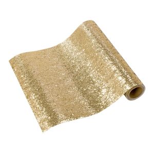 Table Runner: 1.8 Meter Glitter Table Runner, Gold