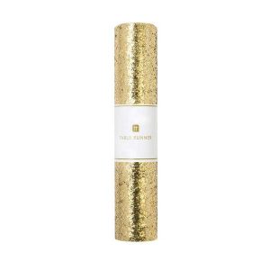 Table Runner: 1.8 Meter Glitter Table Runner, Gold