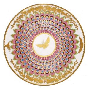 Dinner Plate: 1 x 26cm Ashmolean Butterfly Dinner Plate, Tin