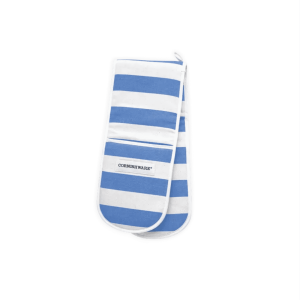 Oven Glove: Cornishware Blue Double Oven Glove, Cotton