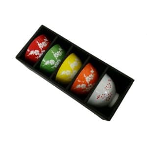 Noodle Bowl Set: 5 x 11.5cm White Blossom Bowl Set, Ceramic