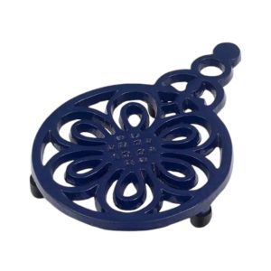 Trivet: 1 x 12cm Bee and Flower Trivet, Blue