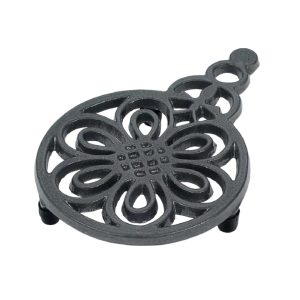 Trivet: 1 x 12cm Bee and Flower Trivet, Graphite