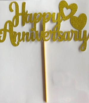 Celebration Cake Toppers: Happy Wedding Anniversary