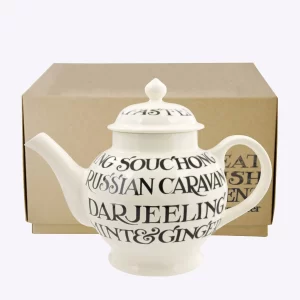 Tea Pot: 4 Mug Emma Bridgewater Black Toast 4 Mug Teapot, Ceramic