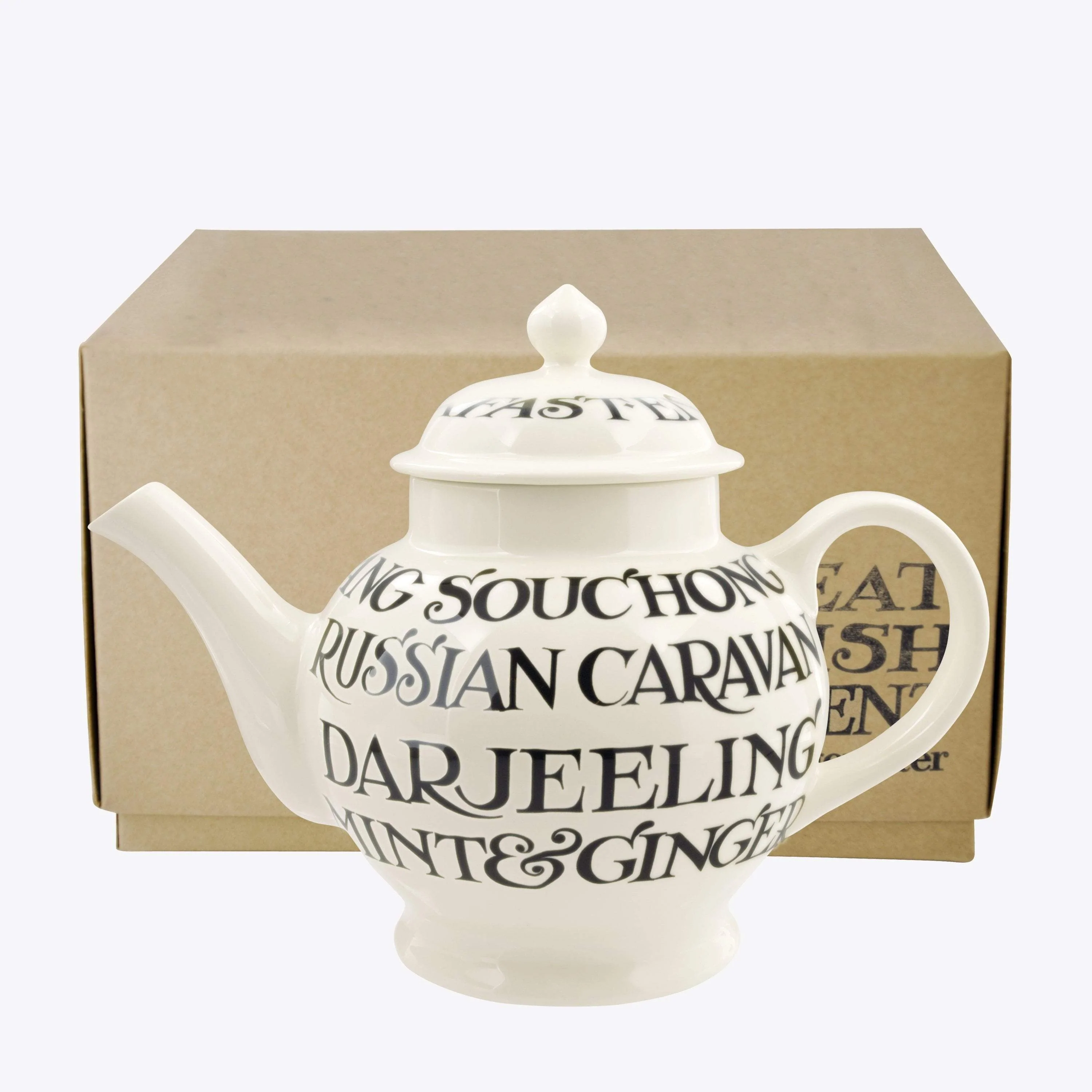Tea Pot: 4 Mug Emma Bridgewater Black Toast 4 Mug Teapot, Ceramic - Image 2