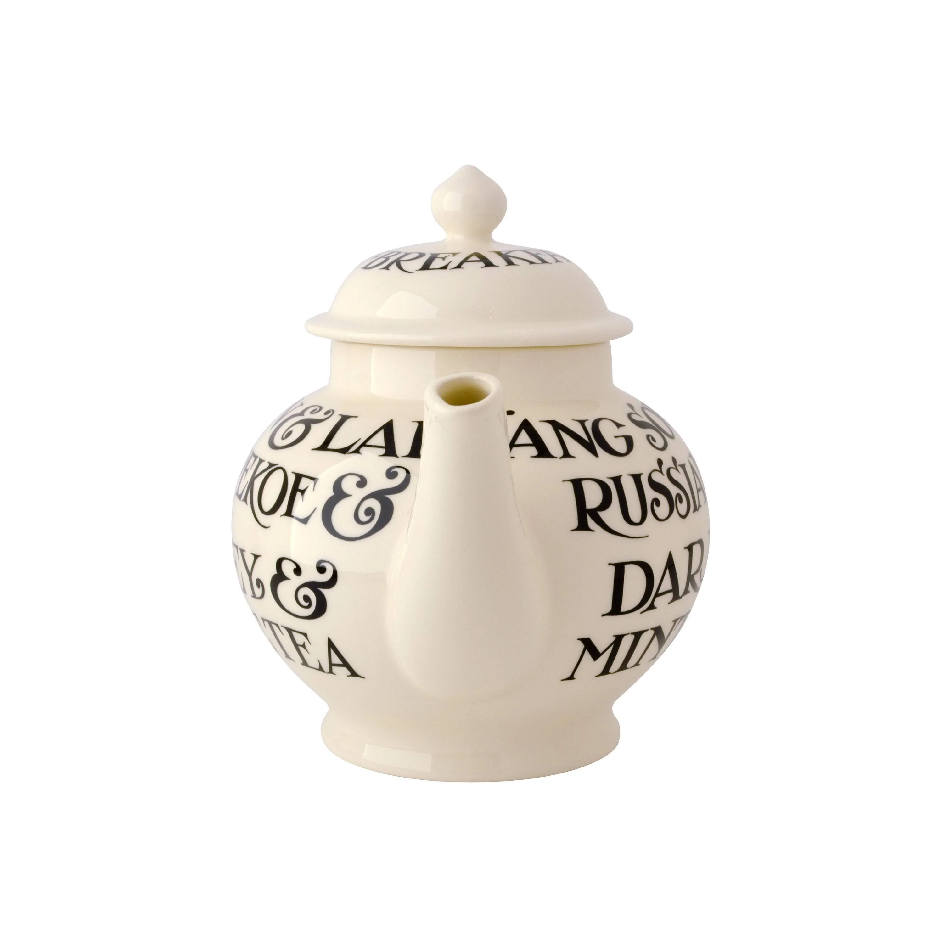 Tea Pot: 4 Mug Emma Bridgewater Black Toast 4 Mug Teapot, Ceramic - Image 4