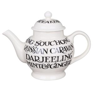Tea Pot: 4 Mug Emma Bridgewater Black Toast 4 Mug Teapot, Ceramic