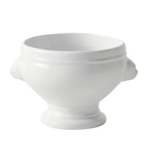 Soup Bowl: 13.5cm Apilco Lion Head Lidded Soup Bowl, Porcelain