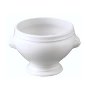 Soup Bowl: 10cm Apilco Lion Head Soup Bowl, Porcelain
