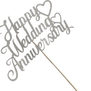 Celebration Cake Toppers: Happy Wedding Anniversary